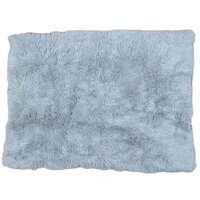 Podložka s vysokým vlasom protišmyková svetlosivá 100 x 70 cm